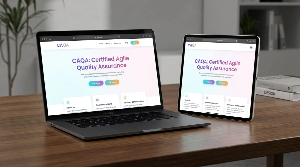 Responsive web-build live preview - laptop and tablet displaying the same site